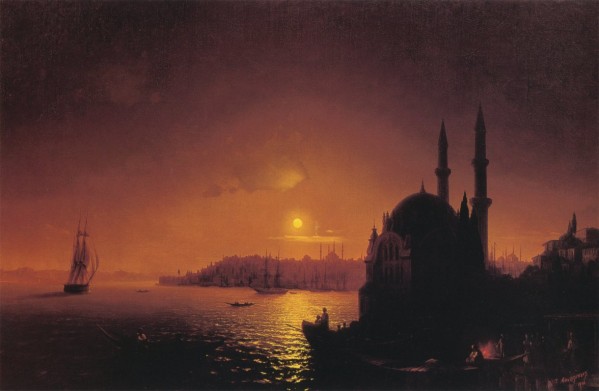 View of Constantinople by Moonlight by Ivan Aivazovsky